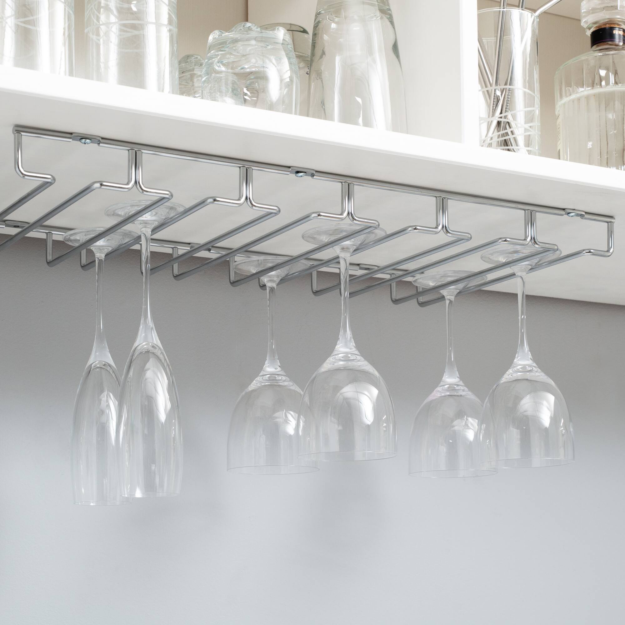 Organize It All Chrome Stemware Rack